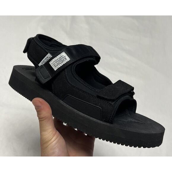 Suicoke WAS-V Black Sandals 41 (8 Men / 10 Women) Thick Vibram Sole Kissee EUC main image 5